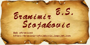 Branimir Stojaković vizit kartica
